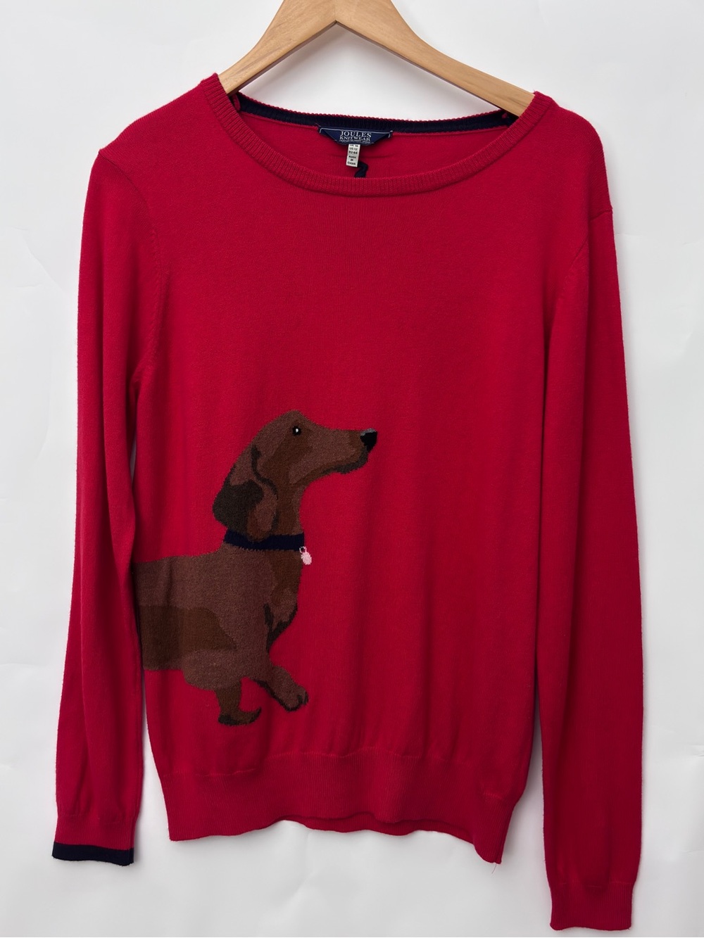 Joules Adorable Dachshund Dog Miranda Sweater Crewneck Women’s Large 12